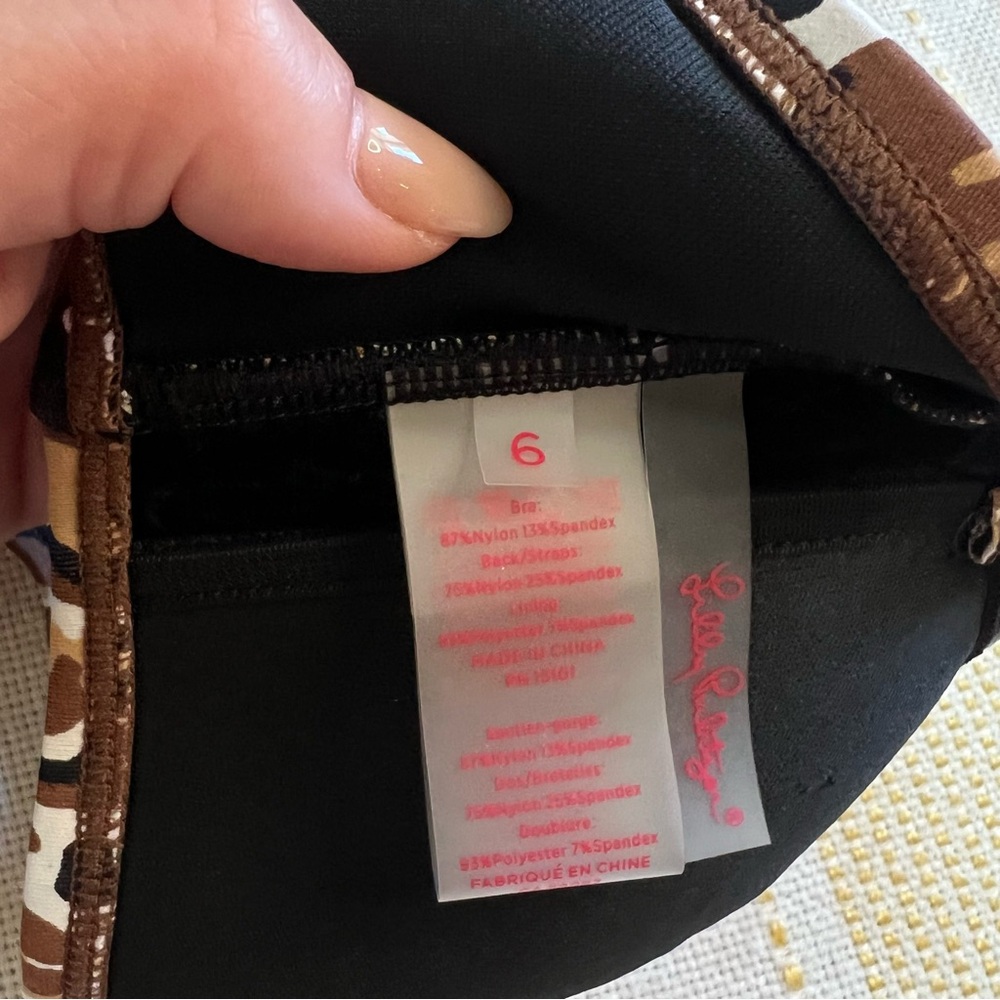 Lilly Pulitzer Spessa Top Chocolate Onyx My Favorite Spot Valyn High Rise Bottom - Picture 10 of 11